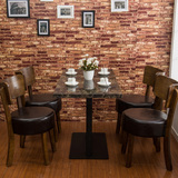 新品欧式大理石餐桌西餐咖啡厅甜品店奶茶店烘焙店茶餐吧桌椅组合