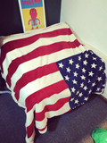 J-com 欧美风英国美国国旗羊羔毛毛毯子地毯床边毯卧室客厅/
