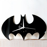 亚克力客厅DIY挂钟墙贴钟 创意蝙蝠侠钟表家居装饰品工艺挂钟