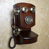 欧式壁挂式仿古电话机家用电话机复古古典转盘拨盘电话机机械铃声