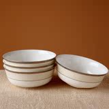 6英寸面碗4只超值组合装  唐山骨瓷餐具碗套装 韩式陶瓷餐具