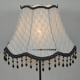 欧式波浪吊珠宫廷罩 台灯灯罩、落地灯布艺灯罩、台灯灯具配件、