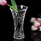 包邮 加厚水晶玻璃透明花瓶富贵竹兰花玫瑰插花花瓶花器台面花瓶