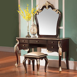 新古典宜家梳妆台欧式化妆台桌实木简约化妆桌柜镜后现代美式家具