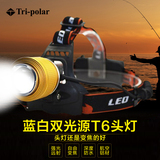 tripolar户外强光变焦钓鱼头灯  LED狩猎远射照明充电防水头灯