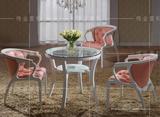 简约时尚欧式白色烤漆餐椅豪华型餐椅高级绒布餐椅酒店家用咖啡椅