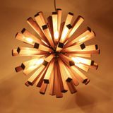 北欧餐厅灯酒店工程实木个性艺术蒲公英 LED客厅卧室圆球吊灯