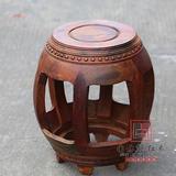 正品老挝红酸枝鼓凳圆鼓凳越南红木家具花梨木 实木圆凳明清古典