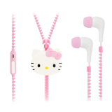 Hello Kitty线控带耳麦加长重低音拉链耳机苹果6S通用耳机入耳式