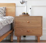 实木床头柜 小户型简约卧室家具 小型小美式抽屉储藏柜