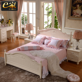 韩式田园双人床实木床1.8米儿童公主床女孩1.5米高箱卧室成套家具