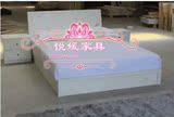 重庆板式双人床单人床 休闲免漆板颗粒板床出租房公租房收纳床
