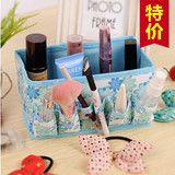 韩版可爱碎花化妆品盒私家小物收纳整理袋桌面折叠帆布特价收纳盒
