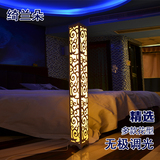 LED节能落地灯客厅灯创意卧室简约立式床头雕花落地台灯中式宜家