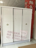 F成都红运家具 1.8m粉白色推拉门烤漆衣柜 卧室卧房家俱 儿童衣柜
