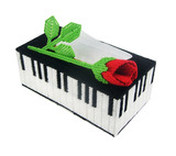 凉风客厅新款十字绣3D立体绣毛线绣 纸巾盒抽纸盒玫瑰钢琴DIY手工