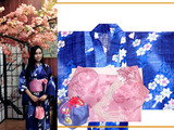 【包邮】[2016年新款日本和服浴衣14号]女式正装8件套装cosplay