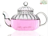 南瓜壶 条纹壶 水壶 透明玻璃茶壶过滤功夫耐热红茶普洱水果茶壶