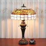 欧式创意复古艺术玻璃个性客厅餐厅卧室床头台灯蒂凡尼彩色玻璃灯