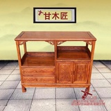 甘木匠 中式红木家具非洲花梨木茶水柜餐边柜全实木黄花梨酒柜