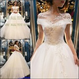 2015新款促销奢华修身 显瘦 韩版 公主 新娘大拖尾 婚纱礼服 582