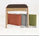 北欧风格丨日式家具原木白橡木实木餐桌凳化妆凳换鞋凳板凳子