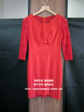 【专柜正品】VERO MODA 红色七分袖连衣裙 315107019 5107019