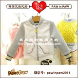 paw in paw韩国代购正品2015秋冬男童女童棒球服加厚PPJA54T02G