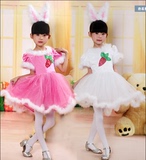 儿童舞蹈动物演出服小兔子表演服公主裙卡通儿童造型服装