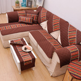 2015东南亚泰风原创纯棉麻文艺沙发坐垫 夏季新款实木布艺沙发垫