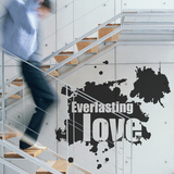 个性另类复古创意DIY组合 办公室书房装饰墙贴Everlasting LOVE