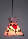 粉红中式红花小吊灯帝凡尼吧台水槽飘窗灯具阳台饭桌时尚厨房灯饰