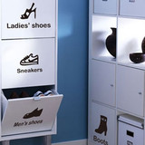 韩国创意鞋柜贴纸鞋类标签墙贴纸卡通防水橱柜贴画花家居创意装饰