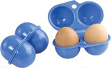 户外野营便携式2只装鸡蛋盒 鸡蛋盒 2格鸡蛋盒 鸡蛋蓝 野餐鸡蛋篮