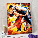 自油自画diy数字油画卧室客厅欧式抽象人物数码手绘装饰墙画 舞者