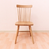实木餐桌椅温莎椅白橡餐厅咖啡厅靠背椅子欧式简约时尚