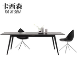 卡西森现代简约实木书桌台式电脑桌极简伸缩餐桌餐椅组合办公桌