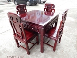 红木八仙桌 明清古典四方桌 实木餐桌椅组合