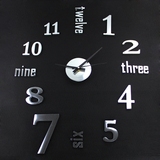 现代简约超大镜面挂钟客厅艺术时钟壁钟DIY个性时尚数字钟表挂表