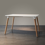 特价简约白色北欧宜家现代实木家具写字小户型会议桌长方形餐桌子