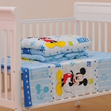 定做 婴儿床幼儿园三件套件床品被套 床单纯棉 被褥天然棉花内芯
