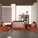 东阳红木沙发实木布艺沙发垫缅甸花梨木客厅家具博古现代沙发特价