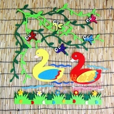 幼儿园教室走廊卡通动物装饰鸭子无纺布墙贴板报环境背景布置材料