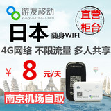 日本全境wifi 北海道冲绳随身wifi租赁4G手机上网卡南京机场自取