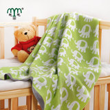 纯棉针织毛线毯儿童午睡盖毯婴儿抱被 毛巾被全棉毯子80*100CM
