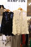 韩国东大门代购女装2016夏季新款系带开叉透视雪纺衫蕾丝衫上衣女