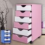 小抽屉式收纳柜木宜家创意儿童储物柜简约现代整理柜移动办公柜子