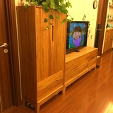 纯实木电视柜简约现代小户型客厅地柜日式电视机柜原木色组合柜
