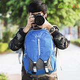 休闲风专业数码相机包单反摄影包双肩单反包后开防盗摄影背包