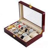 新钢琴漆手表展示盒子 12格 高档带锁手表收纳箱 时尚礼品盒 包邮